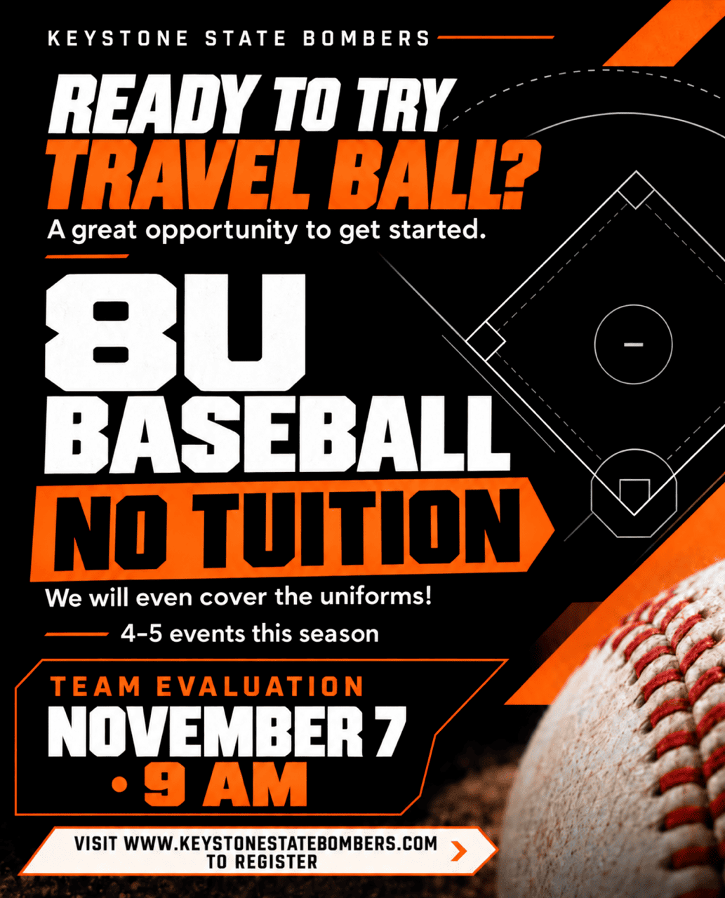 8U Baseball Tryouts